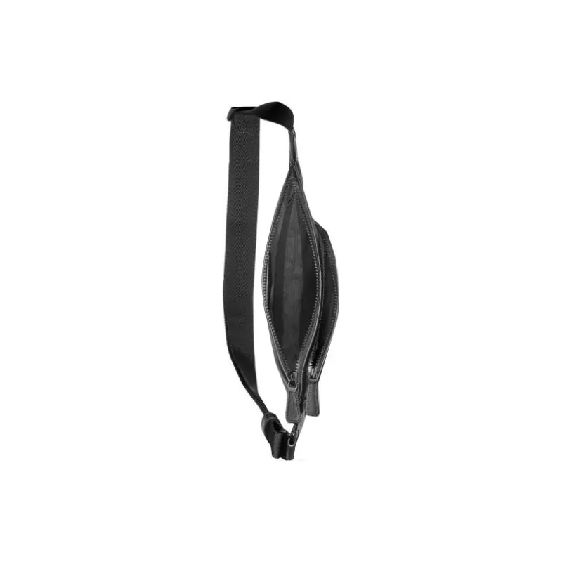 MONTBLANC Full Grain Cow Leather Fanny Pack Sling Bags Men's Black-4