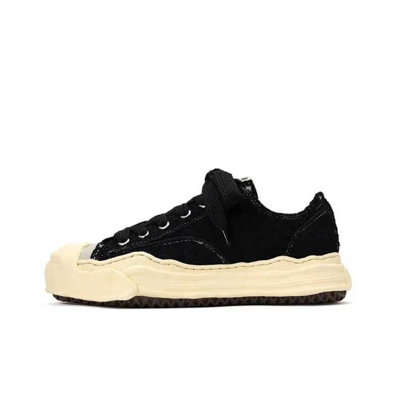 MIHARA YASUHIRO Hank OG Sole Broken Low-Top Skateboard Shoes Unisex Black-0