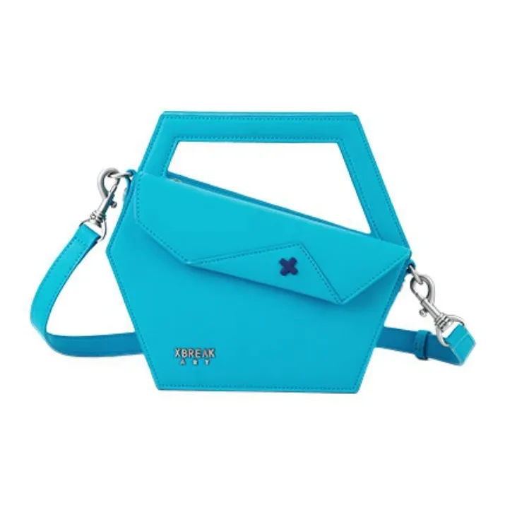 Xbreak Recycled Material Shoulder Bag Crossbody Bag Handbag Small Size Women's Coral Reef Blue-0