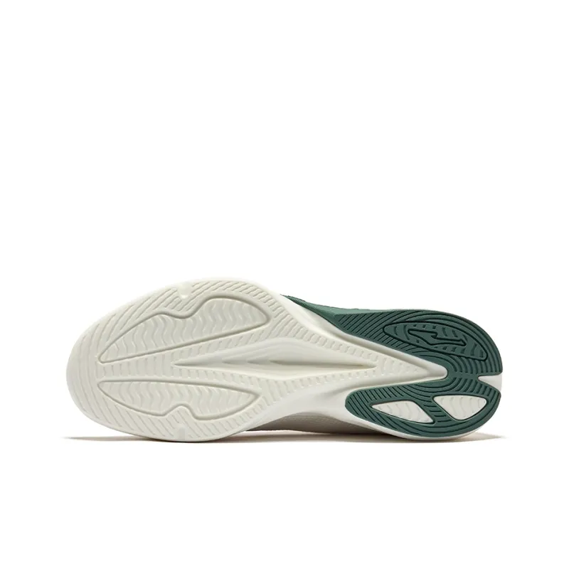 Erke Cushioning Breathable Low Top Running Shoes Men's Microcrystal White Warm Linen-3