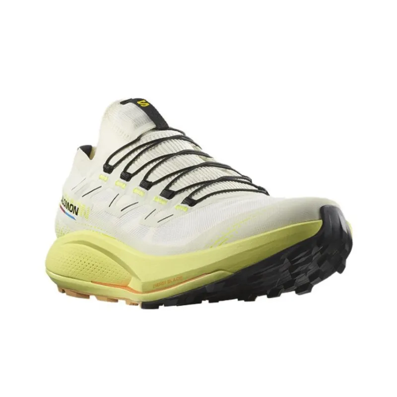 SALOMON Pulsar Trail PRO 2 Cushioning, Wear Resistant Low Top Running Shoes Women's White Green-1