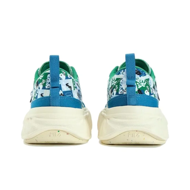 FILA Fosso MATISSE Anti Slip Wear Resistant Low Top Canvas Shoes Men's Blue White-3