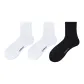 2 Pack White 1 Pair Black Crew
