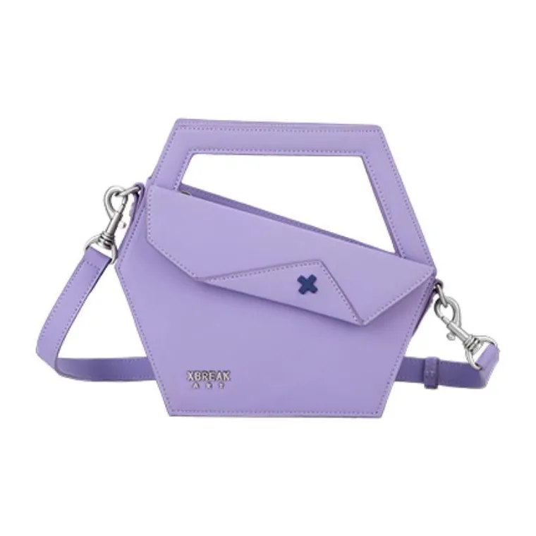 Xbreak Artificial Leather Shoulder Bag Crossbody Bag Handbag Small Size Women's Verbena Purple-0
