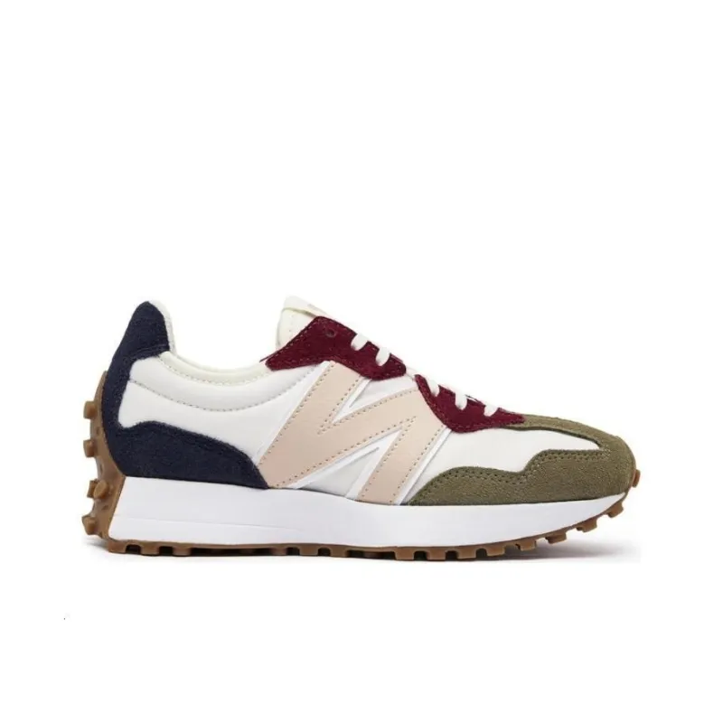 New Balance 327 White Green Red Women's-1