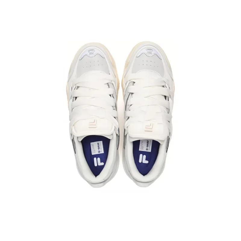 FILA FUSION KICK Wave Bottom Sneakers DX Anti Slip Wear Resistant Low Top Skateboard Shoes Men's White-3