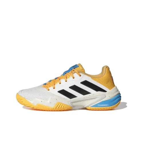 Adidas Barricade Tennis Shoes Women's Low-Top White/Black Yellow