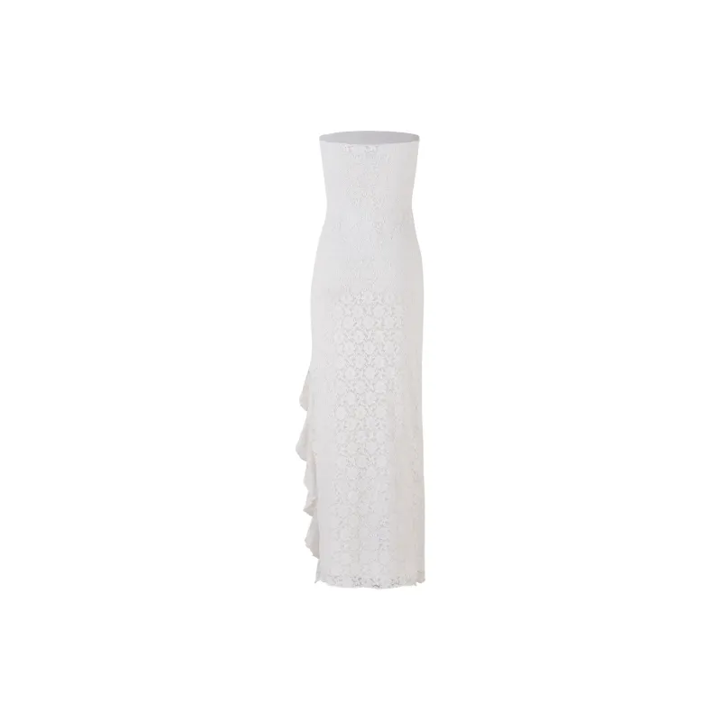 Tiger Mist THEO LACE MAXI DRESS Sleeveless Dress Women's White-1