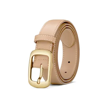 WilliamPOLO Cow Leather Leather Belts Women's Cinnamon Pink 2.8cm Width