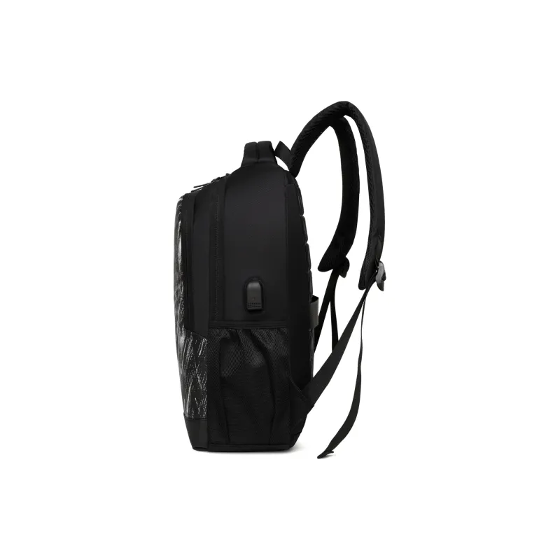 KINGSONS Oxford Laptop Backpack Regular Men's Black/Gray-2