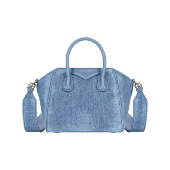 Givenchy Antigona Cotton Shoulder Bag Crossbody Bag Handbag Mini Women's Medium Blue