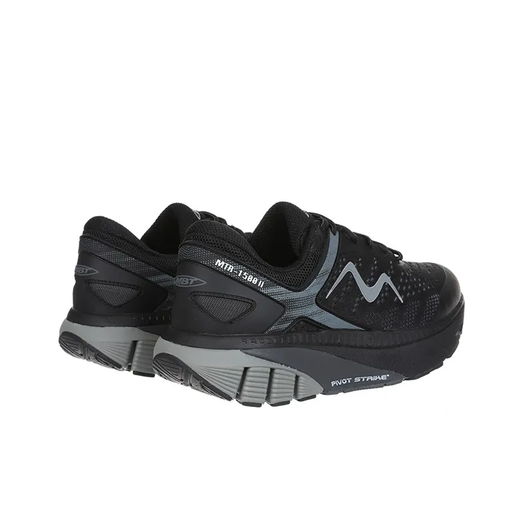 MBT Cushioning Breathable Height Increasing Rebound Low Top Casual Running Shoes Women's Black Gray Color-3