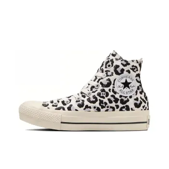 Converse Wear-resistant And Lightweight High-Top Skateboard Shoes Women's Black White