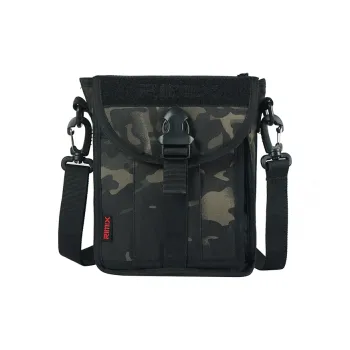 RIMIX Polyester Oxford One Shoulder Multiple Card Slots Document Bag Regular Unisex Black Camouflage/Yellow Camouflage