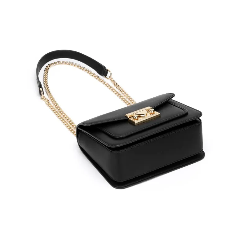 Simvay Clos Cow Leather Patchwork Synthetic Leather Small Square Bag Chain Shoulder Bag Women's-4