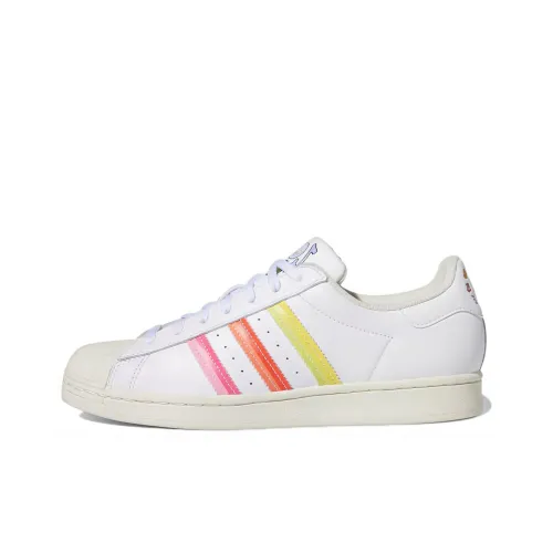 Adidas Originals Superstar Series Skateboard Shoes Unisex Low-Top White/Yellow/Red/Blue/Green/Purple