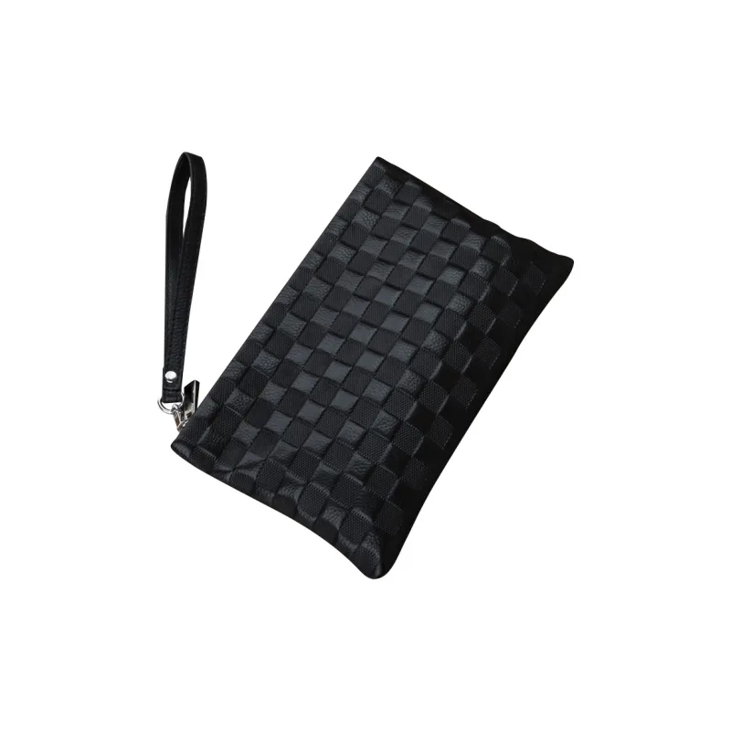 DOSRFINI Genuine Leather Cow Leather Clutch Regular Men's Black-2