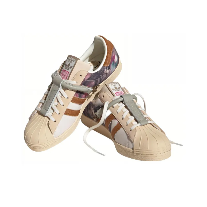 Adidas Originals Superstar 80s X Han Meilin 'Cream Brown'-2