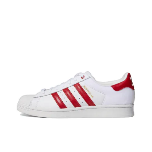 Adidas Superstar Velcro White Red