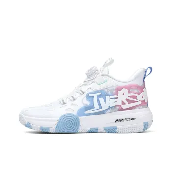 IVERSON Basketball Shoes Unisex Low Top White Blue Pink