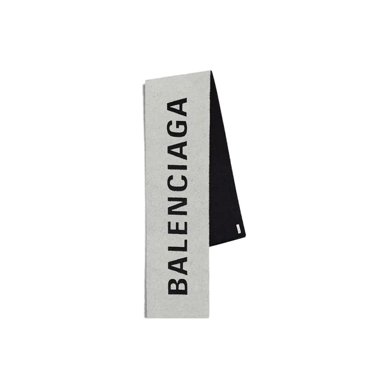 Balenciaga Knit Scarves Men's Gray-0