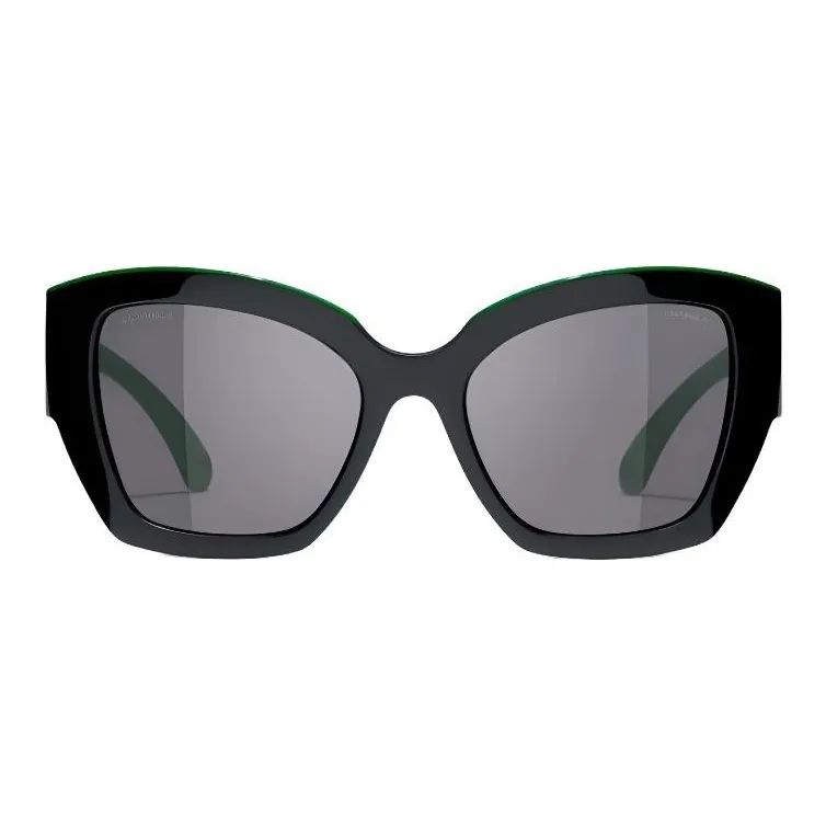 CHANEL Butterfly Sunglasses Unisex Green-1