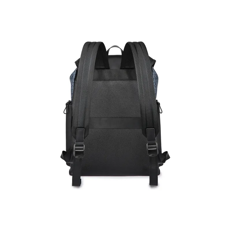 FAIRWHALE PVC For Microfiber Laptop Backpack Regular Men's Bronze Brown/Azure/Charcoal Gray-7