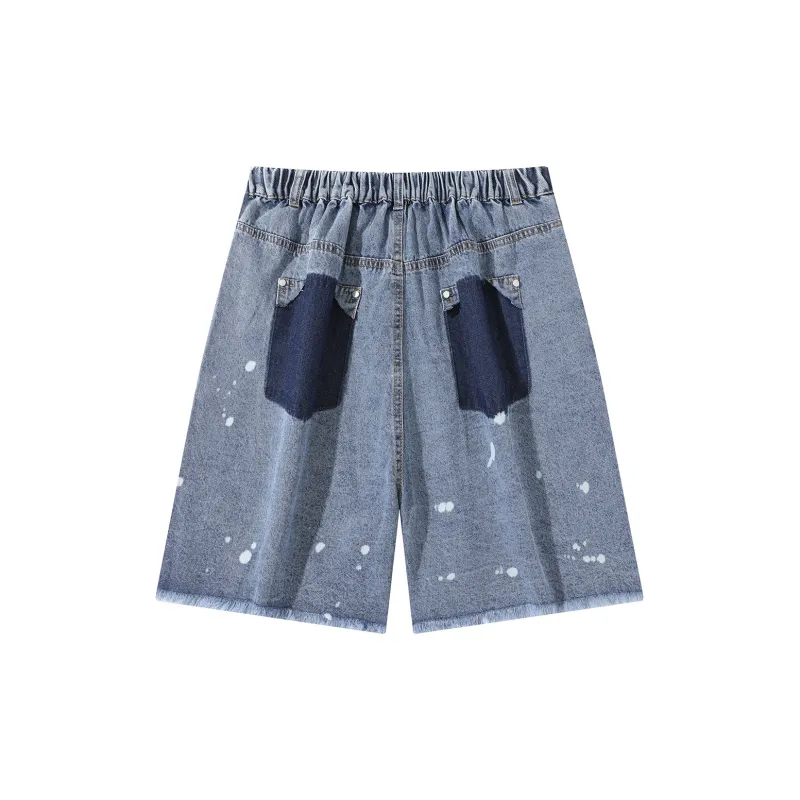 Mowlow Denim Shorts Unisex Dark Blue-1