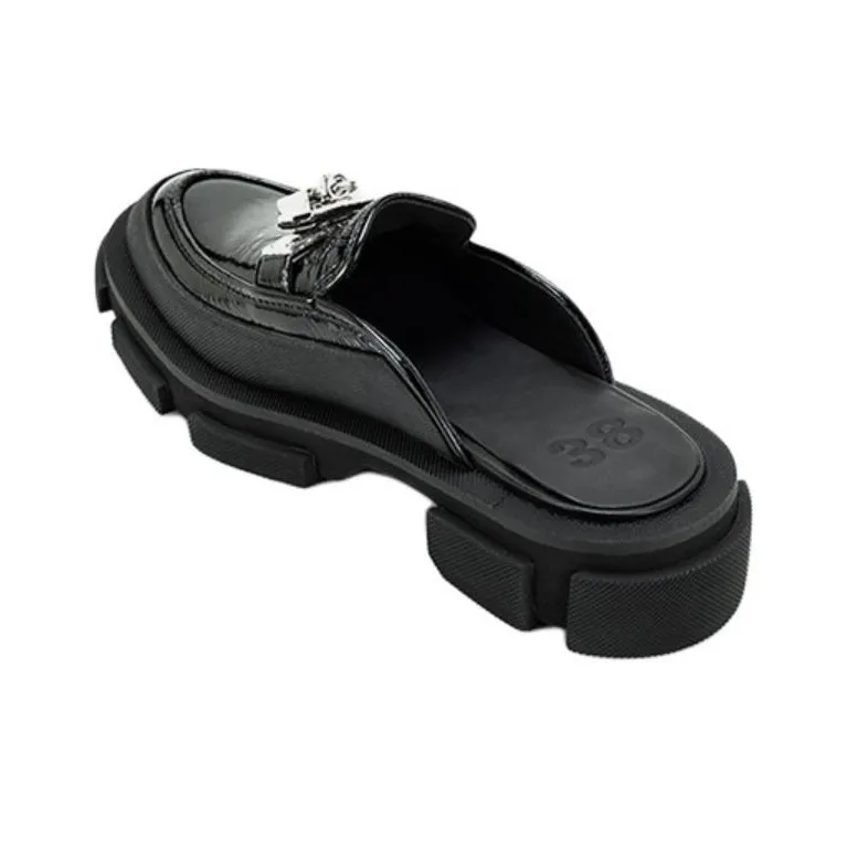 Both Gao Closed Toe Slippers 4.5cm Women's Black-3