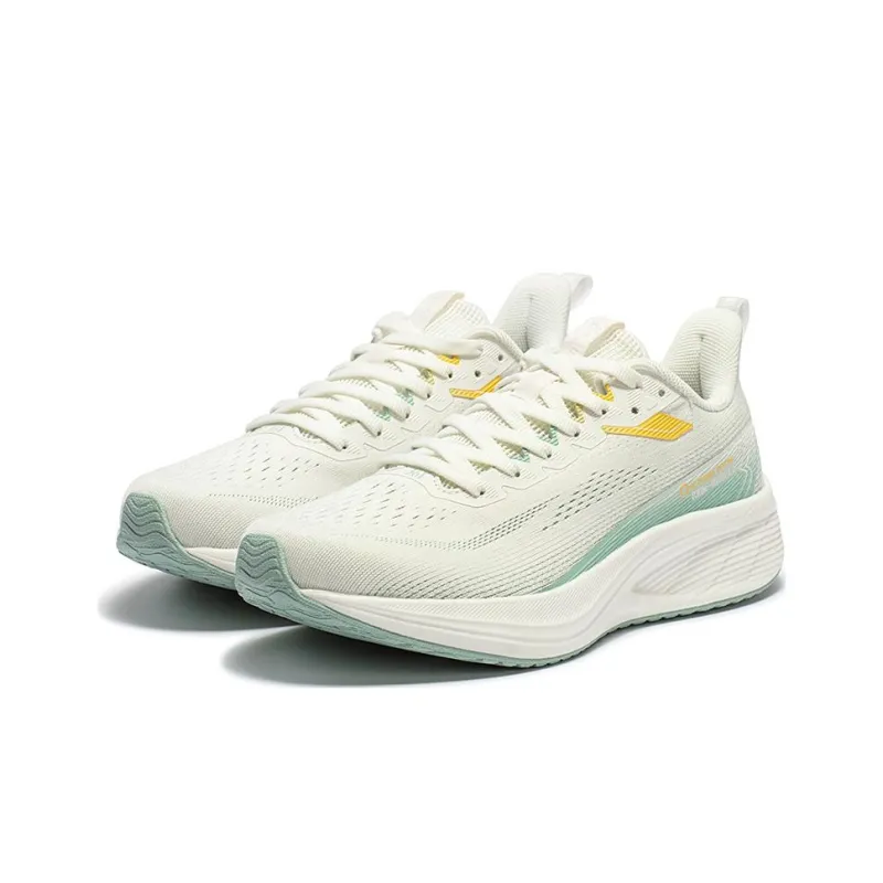 361° Cushioning Lightweight Low Top Running Shoes Women's Beige Green-2