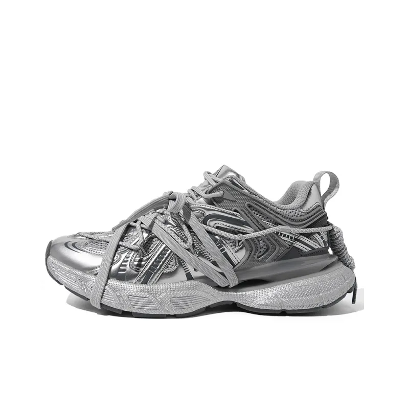 Masongarments Cage Series Abrasion Resistant, Breathable, Lightweight, Height Increasing Low Top Chunky Sneakers Unisex-10