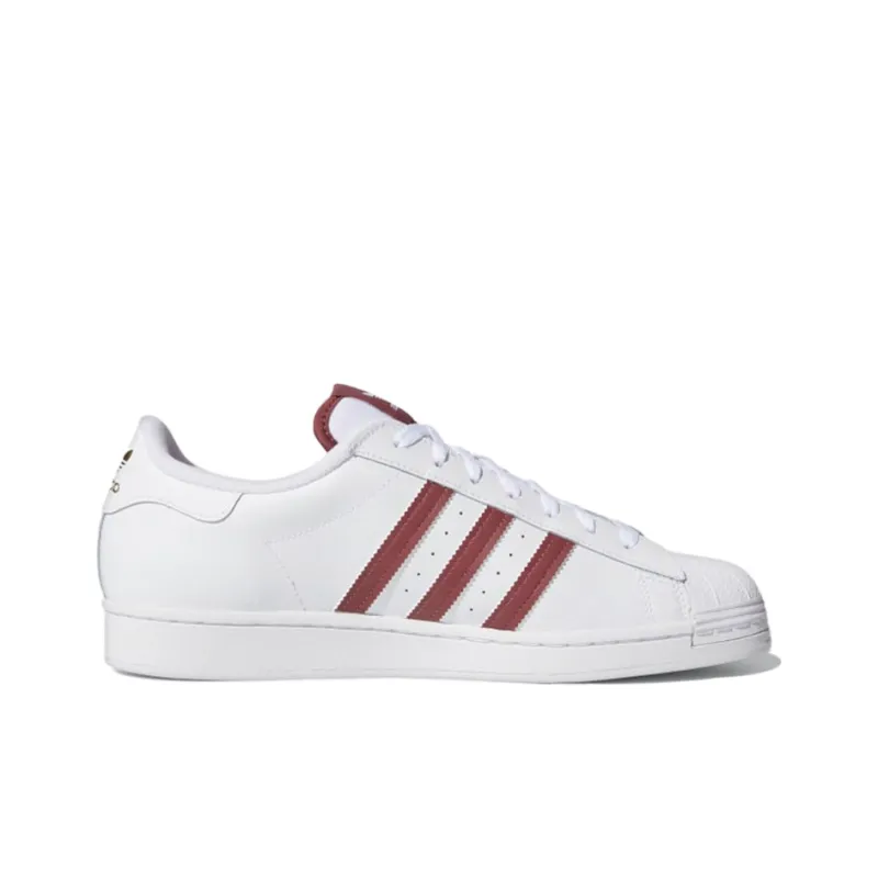 Adidas Superstar White Quiet Crimson-1
