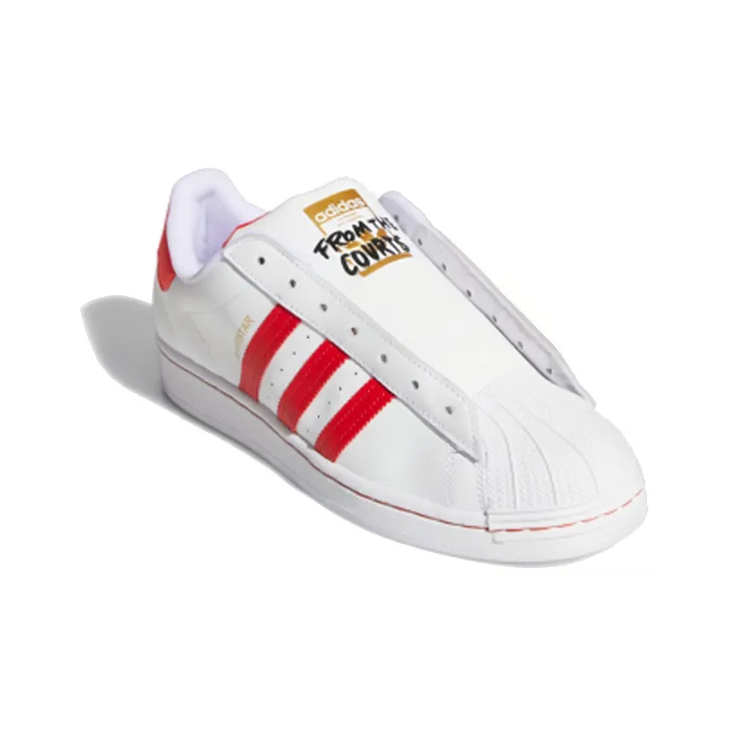 Superstar Adidas Originals Laceless 'White Team Collegiate Red'-1