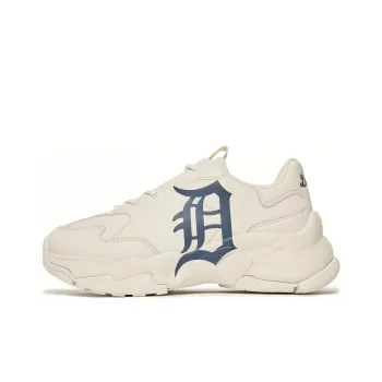 MLB Big Ball Chunky A Anti Slip Wear Resistant Low Top Chunky Sneakers Unisex Ecru