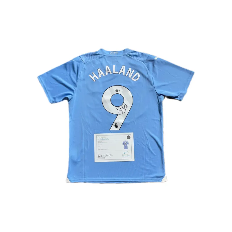 EM Haaland Includes Certification Certificate Not Framed Football Jerseys-0
