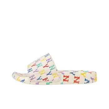 MLB MONOGRAM Reading Collection Abrasion Resistant Slide Slippers Unisex White