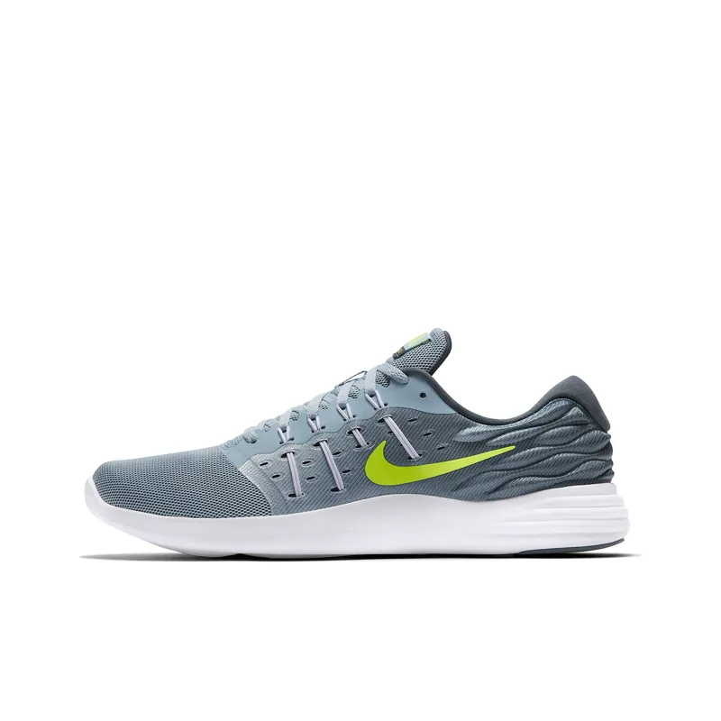 Nike LunarStelos Cushioning Wear Resistant Low Top Casual Running Shoes Men's Gray-0