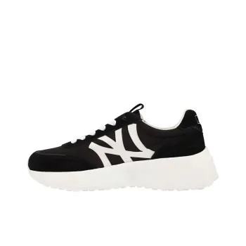 MLB Chunky Jogger New York Yankees Anti Slip Wear Resistant Low Top Chunky Sneakers Unisex Black White