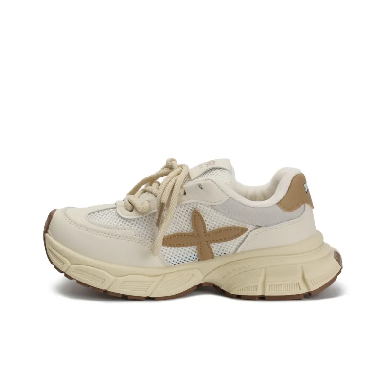 Zun'er Wear Resistant Lightweight Height Increasing Low Top Chunky Sneakers Unisex-0