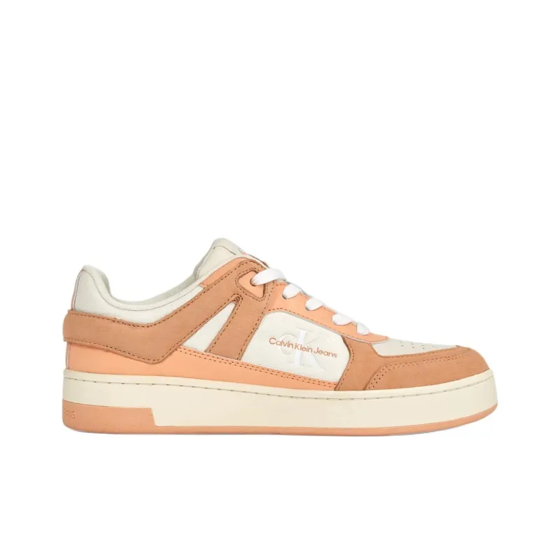 CKJ CALVIN KLEIN JEANS Low Top Skateboard Shoes Women's Orange-1