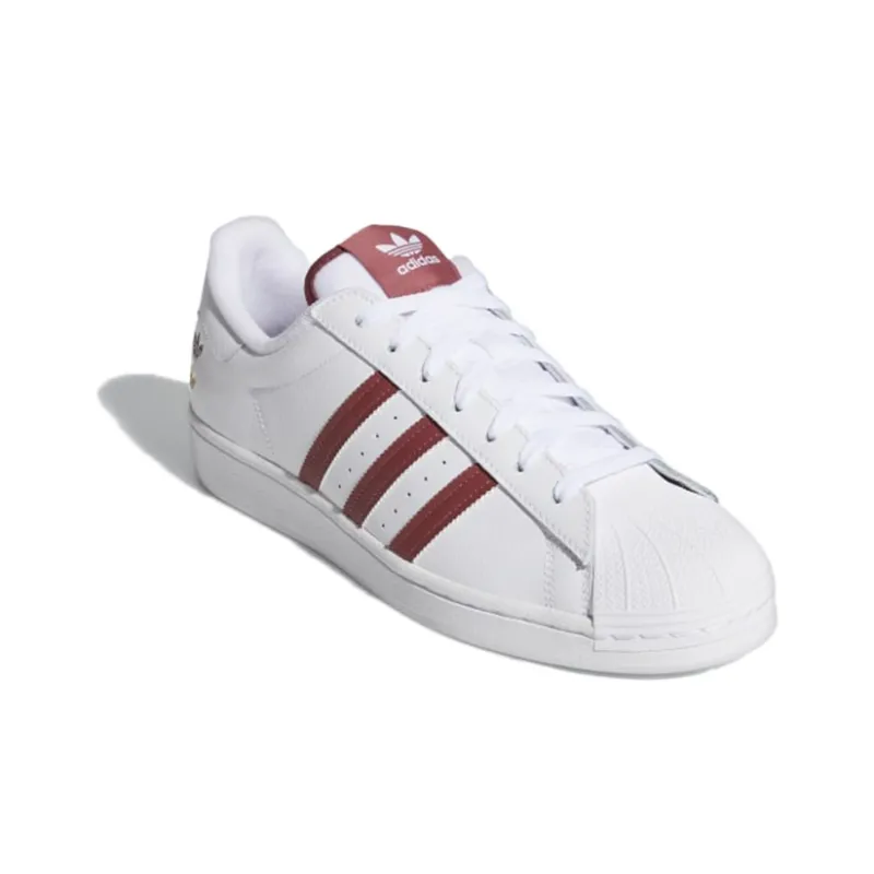 Adidas Superstar White Quiet Crimson-2
