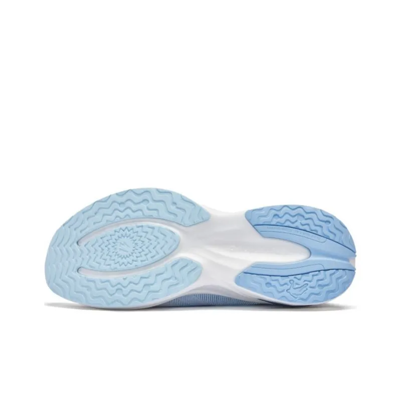 QIAODAN Windy 13 Cushioned Wear Resistant Breathable Low Top Running Shoes Men's Blue White-4