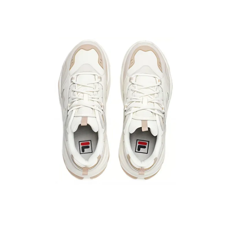 FILA Collina Anti Slip Wear Resistant Low Top Casual Shoes Women's Beige-4