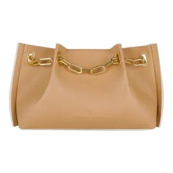 Elisabetta Franchi Polyester Clutch Large Size Women's Butter