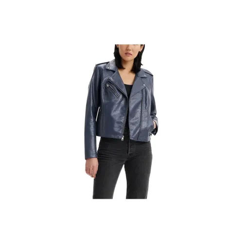 Levis Leather Jackets Women's Marine Blue