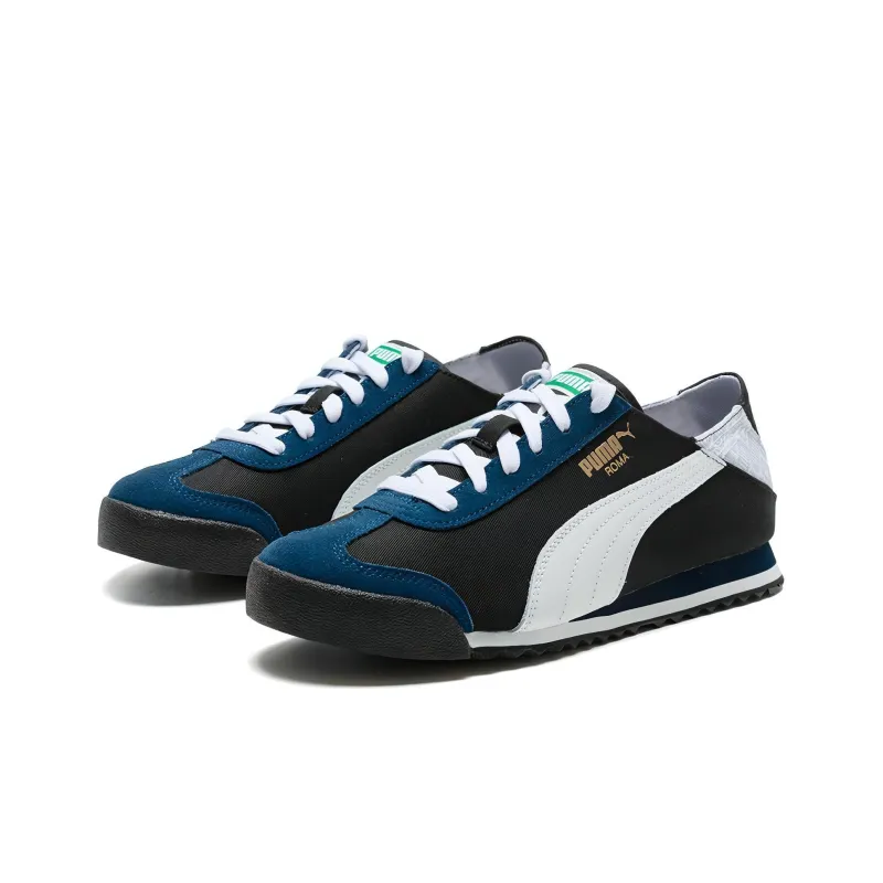 PUMA Roma Versatile Mule Durable Breathable Low Top Casual Shoes Unisex Black White-2
