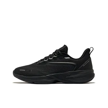 Erke Cushioning Breathable Low Top Running Shoes Men's Jet Black