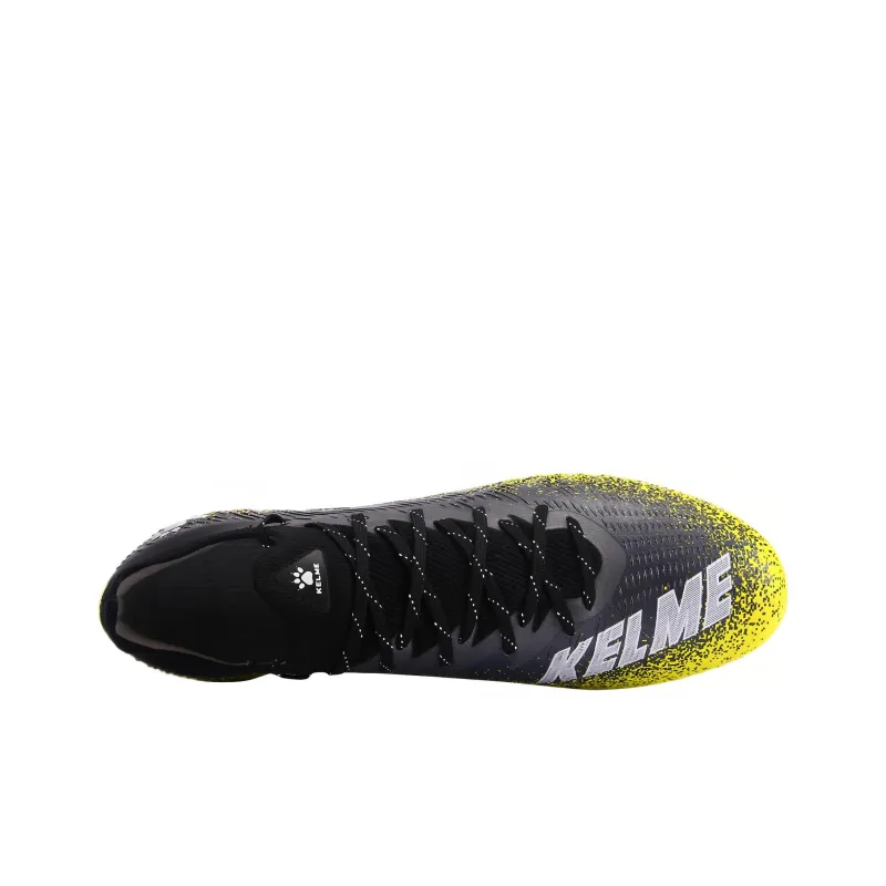 KELME MG Rubber Short Studs Cushioning Anti-Slip Wear-Resistant Breathability Soccer Shoes Unisex Black Neon Yellow-3