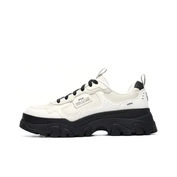 FILA HIKE Cushioning Low Top Chunky Sneakers Women's Black White
