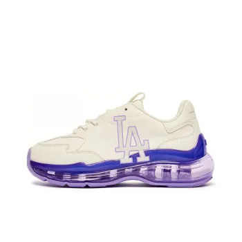 MLB Big Ball Chunky Anti Slip Wear Resistant Low Top Chunky Sneakers Unisex Beige Purple